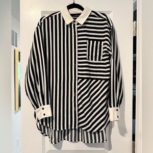 Black and White Striped Shirt